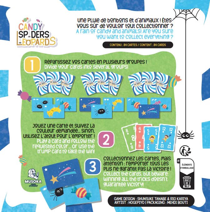 MUSOKA - CANDY SPIDERS LEOPARDS (BIL) Games & Toys
