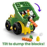 MEGA BLOKS John Deere Dump Truck Building Set (DBL30) — tilting dump bin