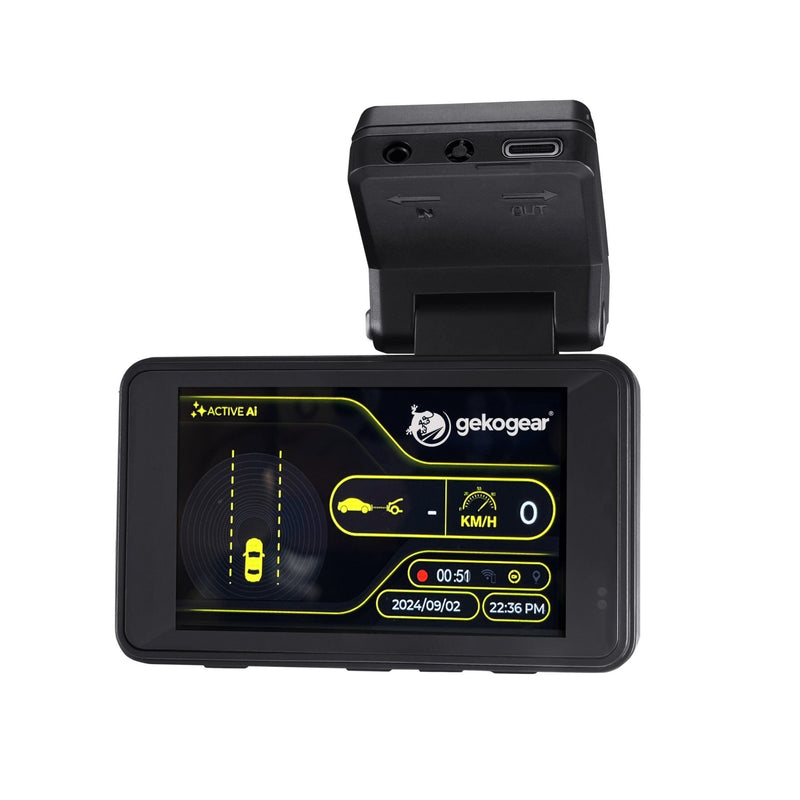 myGEKOgear - Dashcam Orbit D220 2K + 1080p Dual with 32GB Card - Black Electronics