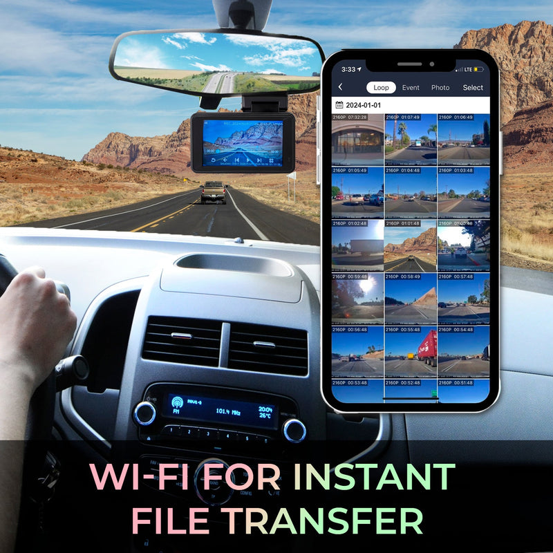 myGEKOgear - Dashcam Orbit D220 2K + 1080p Dual with 32GB Card - Black Electronics