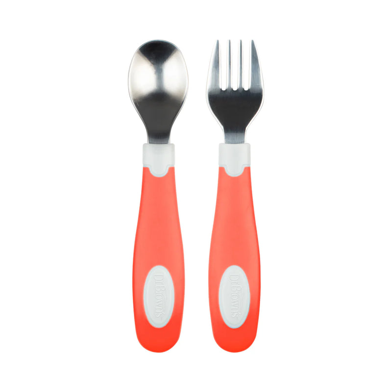 Dr Brown's - Soft Grip Spoon & Fork Set