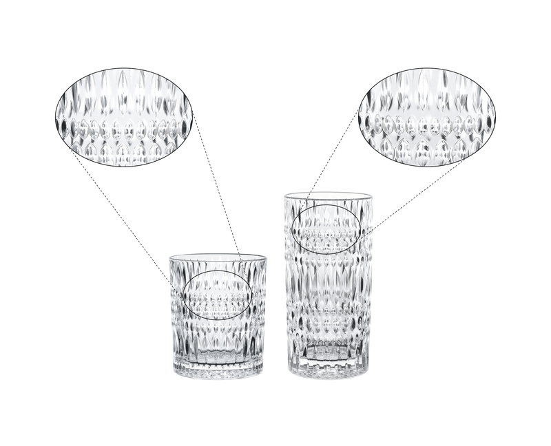 Nachtmann - Ethno - Tumbler & Long Drink Glass Set (12-Piece Set) - design detail