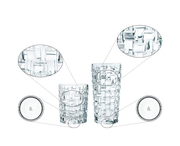 Nachtmann - Bossa Nova - Tumbler & Long Drink Glass Set (12-Piece Set) - design detail