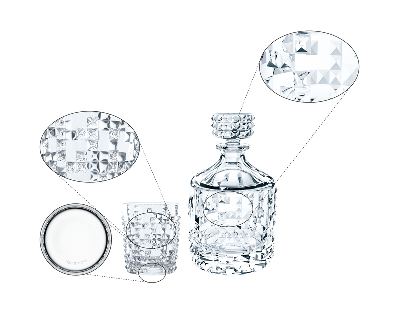 Nachtmann - Punk - Whisky Decanter Set (3-Piece Set) - design detail