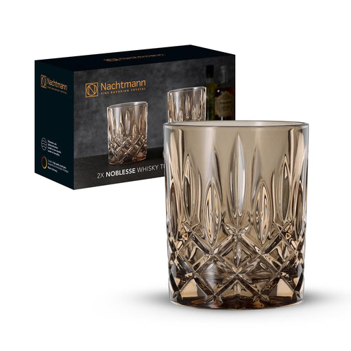 Nachtmann - NOBLESSE - Whisky Tumbler Tobacco (Set of 2) Home & Kitchen