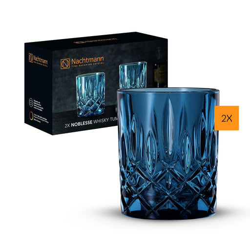 Nachtmann - NOBLESSE - Whisky Tumbler Vintage Blue (Set of 2) Home & Kitchen