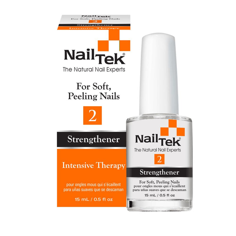 Nail Tek Intensive Therapy 2 nail strengthener, 15 mL bottle and carton - front view