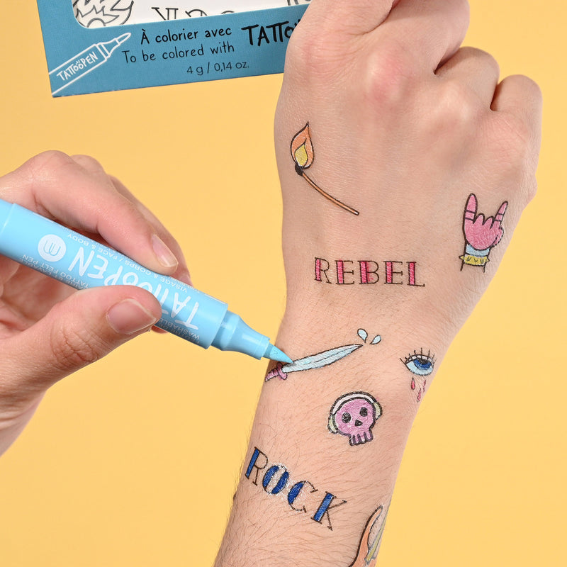Nailmatic - Kids - Tattoopen Temporary Tattoo Pen - Sky Blue - product view