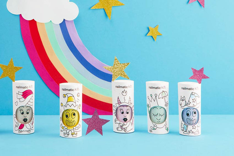 Nailmatic - Kids - Super Water-Based Nail Polish - White Glitter - product view