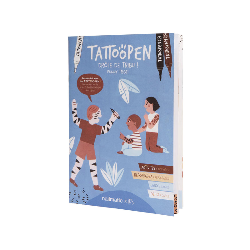 Nailmatic - Kids - Tattoopen Funny Tribe Temporary Tattoo Pen Set (3-Pack) - product view