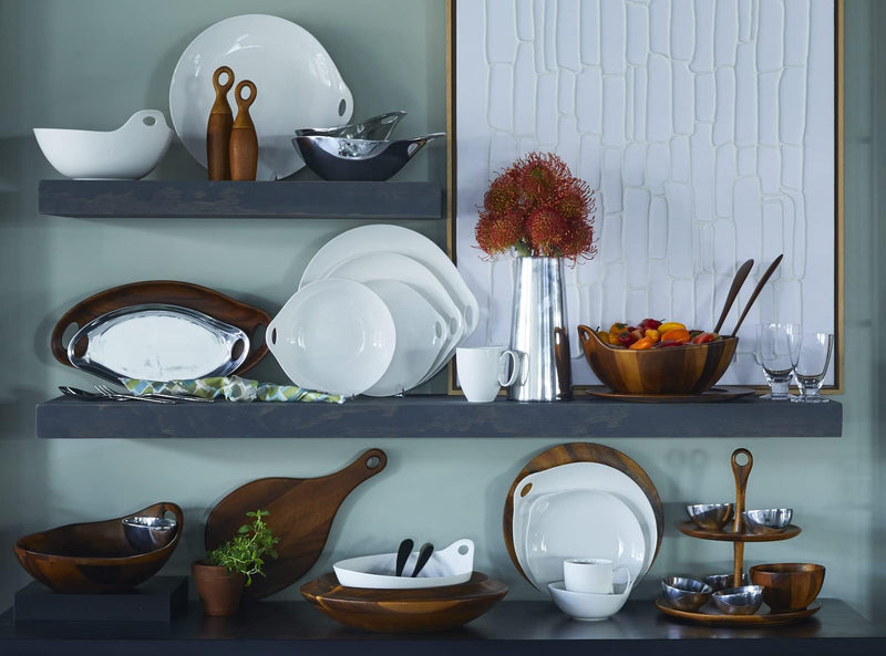 Nambe - Portables Wood Tray 18" Home & Kitchen