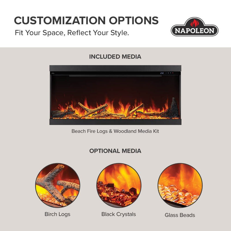 Napoleon - ASTOUND 74 FLEXMOUNT ELECTRIC FIREPLACE NEFL74AB Home & Kitchen