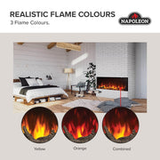 Napoleon - ASTOUND 74 FLEXMOUNT ELECTRIC FIREPLACE NEFL74AB Home & Kitchen