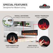 Napoleon - ENTICE 60 Wall - Hanging Electric Fireplace NEFL60CFH - 1 Home & Kitchen