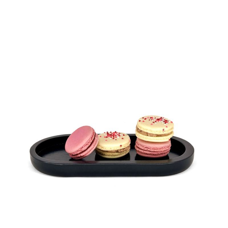 Natural Living - Oval Platter Home & Kitchen 23 x 11cm Black