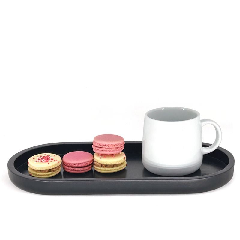 Natural Living - Oval Platter Home & Kitchen 35.5 x 16.5cm Black