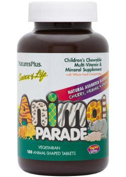 Nature's Plus - Animal Parade Multi - Vit Assorted - 180 Chewable Tablets Health & Wellness