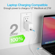 Naztech - 30W USB-C PD + 12W USB Fast Wall Charger | White - Limolin 