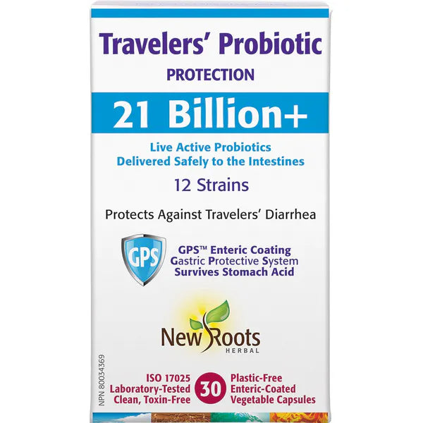 New Roots Herbal - Travelers Probiotic 30 Capsules