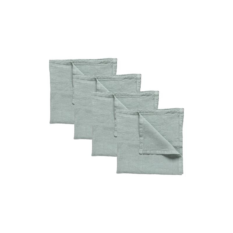 Maria - Mint Blue Napkins 100% Linen - Set of 4