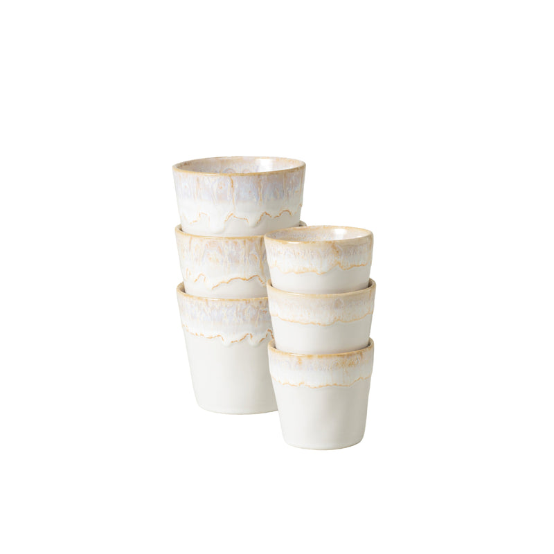 Grespresso - White Espresso Cups and 3 Lungo Cups - Set of 3