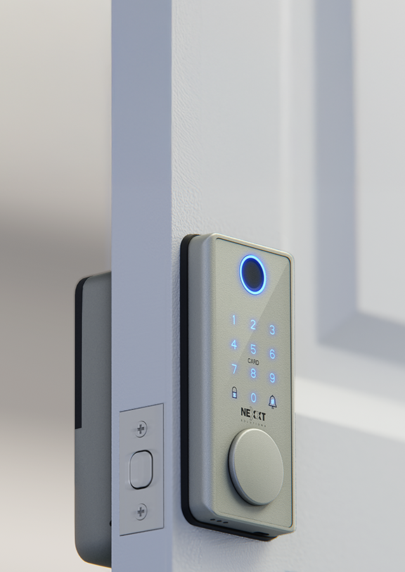 Nexxt Solutions NHS-D150 smart Wi-Fi door lock in stainless-steel finish