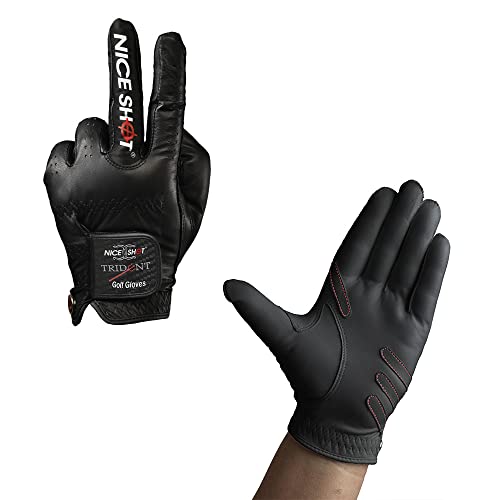 Nice Shot - Golf Glove Trident Black MLH Apparel & Accessories L