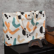 Danica Studio - Echo Block Print Large Tote Bag - lifestyle