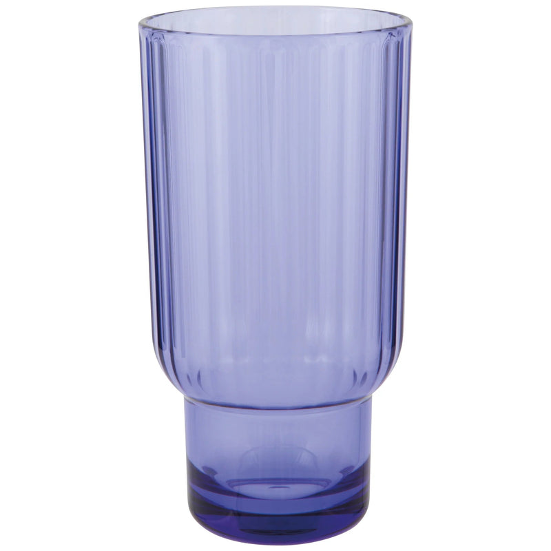 Now Designs - Acrylic Highball Fluted Home & Kitchen Violet Blue