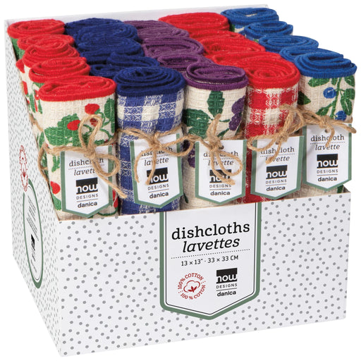 Now Designs - Berry Bramble Dishcloth Counter Display - 25 Assorted Home & Kitchen