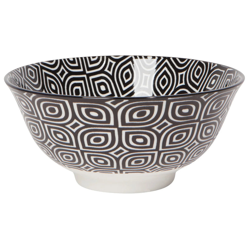 Now Designs - Bowl 6inch Black White Geo Home & Kitchen