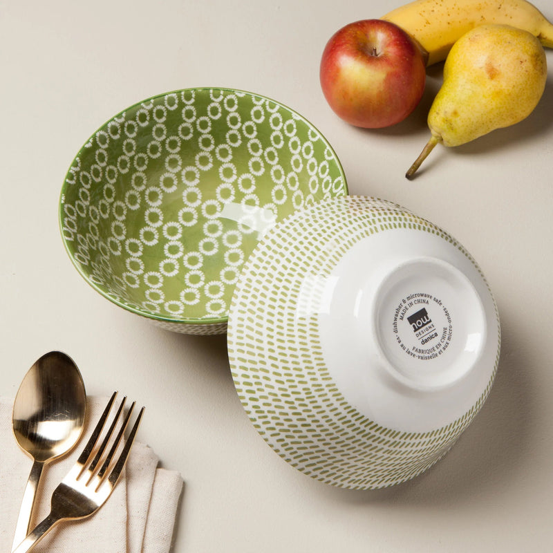 Now Designs - Bowl 6inch Green Rings Home & Kitchen