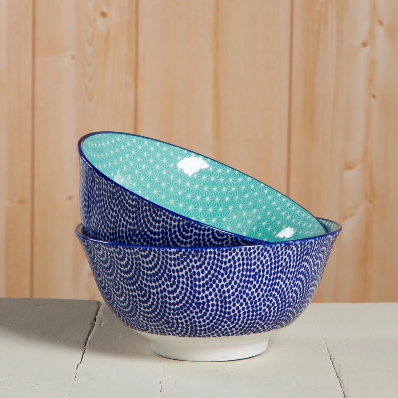 Now Designs - Bowl 6inch Home & Kitchen Blue Waves/Aqua