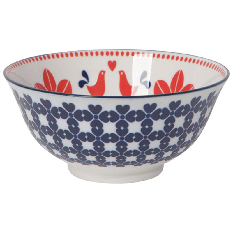 Now Designs - Bowl 6inch Red Navy Bird Home & Kitchen