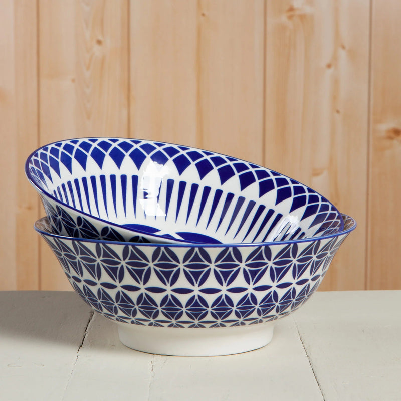 Now Designs - Bowl 8inch Blue Geo Home & Kitchen