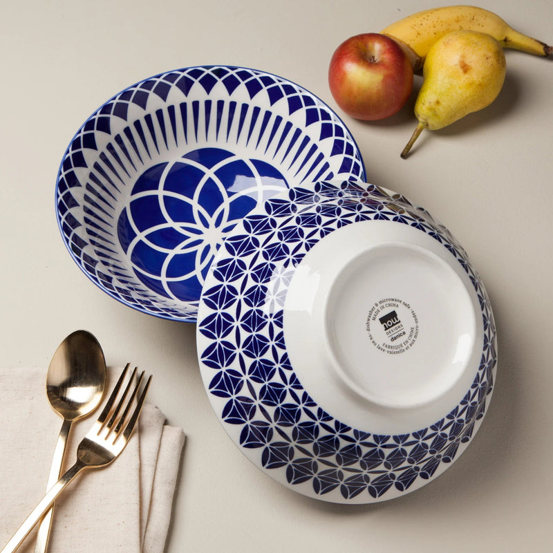 Now Designs - Bowl 8inch Blue Geo Home & Kitchen