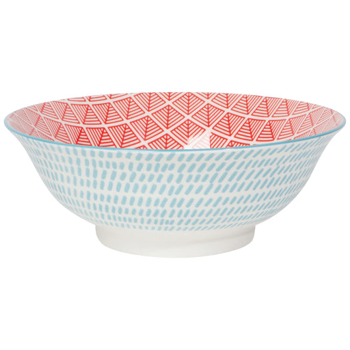 Now Designs - Bowl 8inch Blue Red Dash Home & Kitchen