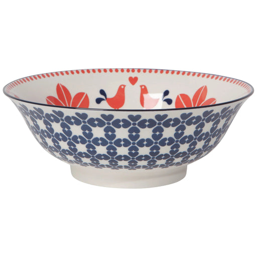 Now Designs - Bowl 8inch Red Navy Bird Home & Kitchen