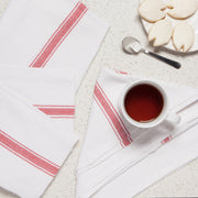 Now Designs - Brooklyn Stripe Poppy Red Dishtowels Set of 4 Home & Kitchen