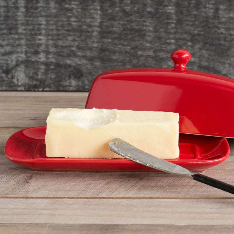 Now Designs - Butter Dish Rect Red Home & Kitchen