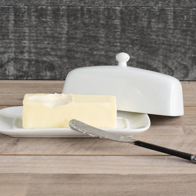 Now Designs - Butter Dish Rect White Home & Kitchen