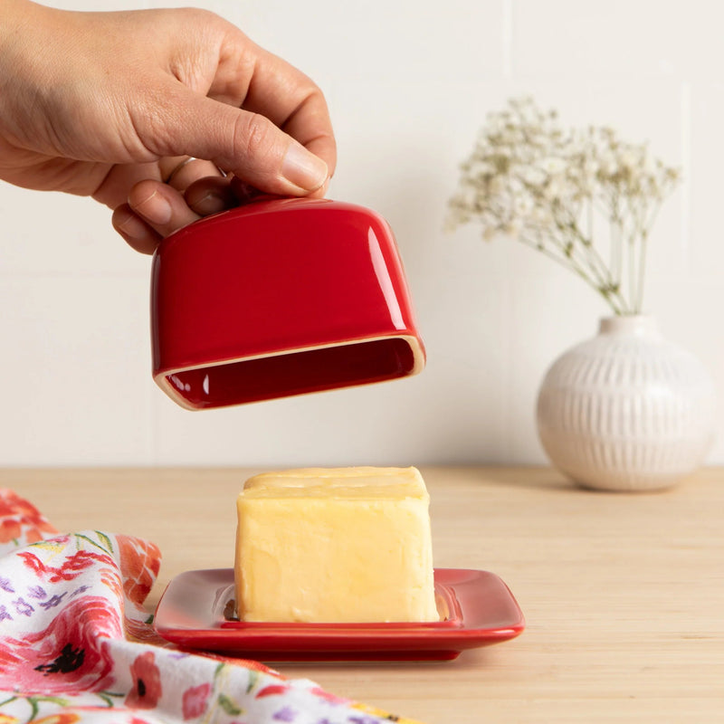 Now Designs - Butter Dish Square Home & Kitchen Red
