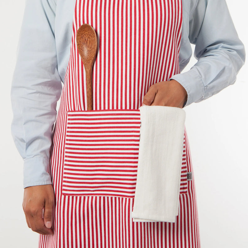 Now Designs - Chef Apron Home & Kitchen Narrow Stripe Red