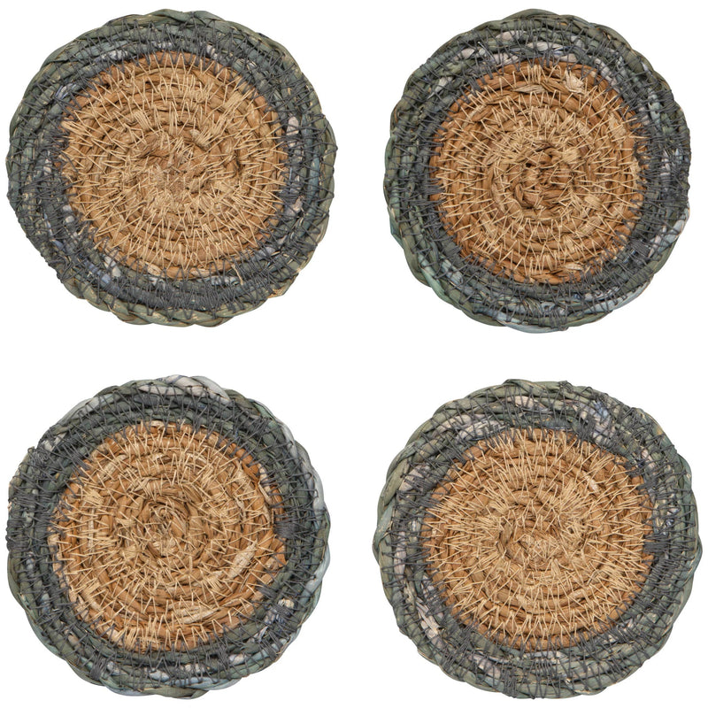 Now Designs Coasters, Set of 4 Home & Kitchen Blue Border