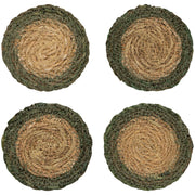 Now Designs Coasters, Set of 4 Home & Kitchen Green Border