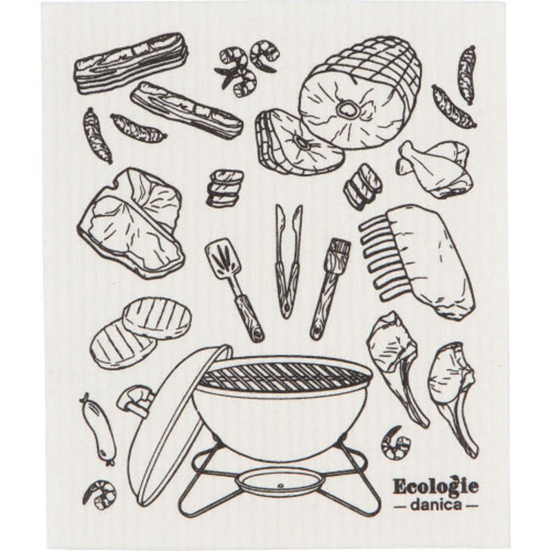 now designs - swedish dishcloth On the grill