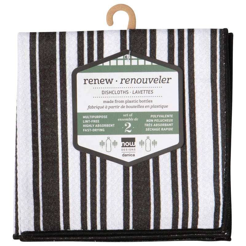 Now Designs - Dishcloths Set of 2 Home & Kitchen Black Renew CC