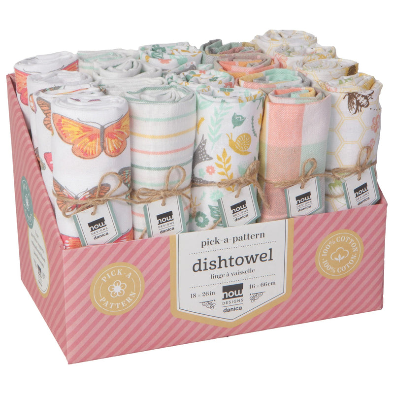 Now Designs - Dishtowel Counter Display - 20 Assorted Home & Kitchen Bees & Butterflies