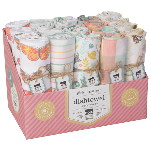 Now Designs - Dishtowel Counter Display - 20 Assorted Home & Kitchen Bees & Butterflies