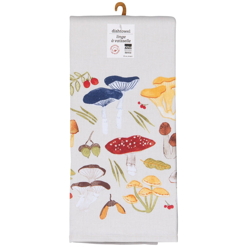 Now Designs - Kitchen Towel Field Mushrooms | Gray Home & Kitchen